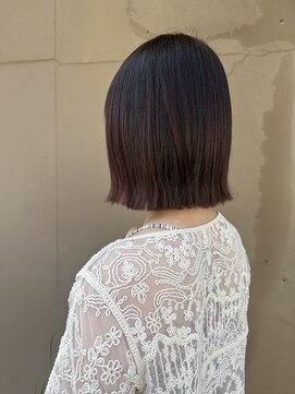 ココカラヘアー ニコ(cococara hair nico) 切りっぱなしボブ/ベルボブ/赤みブラウン/透明感
