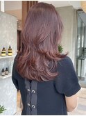 ハイレイヤーカット 顔周りレイヤー 白髪ぼかしイルミナカラー