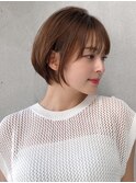 前髪 メルティーカラー 似合わせカット 小顔 ショートボブ"