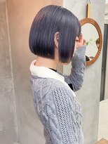 テトヘアー(teto hair)&nbsp;ボブ切りっぱなしボブグレージュグレーカラーラベンダーシルバー