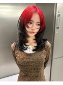 ルーツカラー　red×black