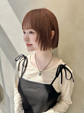 グロー 大宮(GLROW) 前髪顔まわりボブレイヤーボブ顔まわり縮毛矯正haruhi