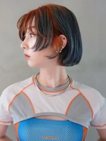 アルバム 銀座(ALBUM GINZA)&nbsp;ミディアムボブショートおくれ毛前髪カット_ba535172