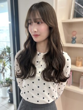 イロウ 天神大名店(IROW) オリーブグレージュ 顔周りカット 髪質改善 前髪カット 艶髪