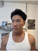 リバースピンパーマ×スパイキーショート