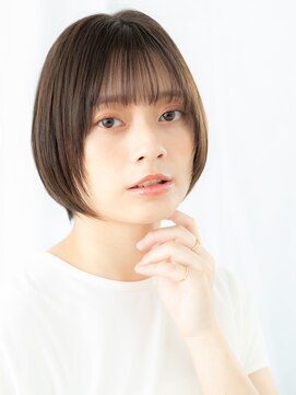 ショコラアッシュ丸みショートボブc小山20代30代40代