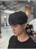 フェザーパーマ/センターパート/シャドウパーマ/眉毛