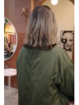 チャプター 問屋町(chapter)&nbsp;髪質改善ミルクティベージュ外はねボブケアブリーチダブルカラー