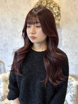 ディーヴァヘアーエズ(DIVA hair Eze) 艶髪◎ワインレッドカラー×暖色ロング