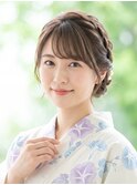 大人上品な浴衣ヘア＊編み込み低めシニヨン