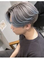 テット 福島店(tet)&nbsp;センターパート　デザインカラー水色