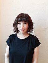 桜デコ プリム店(DECO)&nbsp;パーマでゆるウェーブなボブ