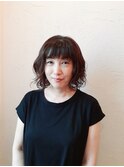 パーマでゆるウェーブなボブ