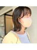 サイドバングで小顔ミディアム【スタイリスト白子】