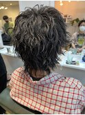 波巻きパーマ