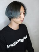 天神【BIRTH】ハイトーンカラー×アッシュオリーブ×ショート　2