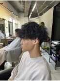 波巻きスパイラルパーマ　波巻きパーマ　メンズパーマ