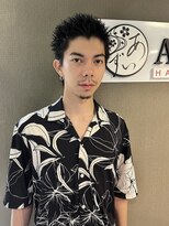 アイズ 海老名(AIZU) スパイキーショート ボウズ メンズショート 短髪メンズ 眉毛