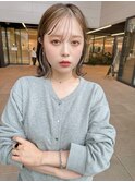ぱっつん前髪シースルーインナーカラーボブ（RU-4）