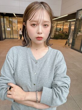 バイオレット ヨコハマ(Violet Yokohama) ぱっつん前髪シースルーインナーカラーボブ(RU-4)