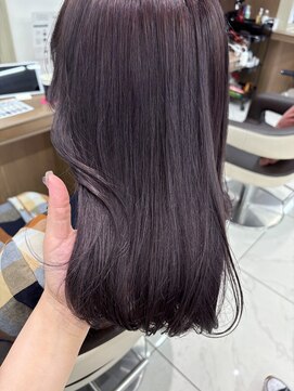 アッシュ 下北沢店(Ash) ブリーチ一回のパープルグレージュ