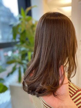 ジーナ 船橋(Zina) 髪質改善＊ロングレイヤーグレーベージュ＊美髪【Zina船橋】