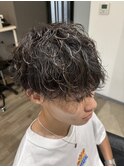 王道前下がりマッシュ×波巻きウェーブ