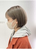 内巻きボブグレージュカラー/SHEERalun新小岩店