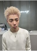 【Dicency】メンズ スパイキーショート×ホワイトベージュ