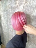ピンク×ピンク/ケアブリーチ/ダブルカラー/インナーカラー