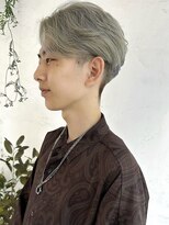 メンズサロン トレヘアー 京都烏丸店(tRe hair) シャドウパーマ　ブルーカラー　刈り上げショート　ダブルカラー