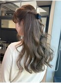 ロングくびれヘア美髪韓国ヘア顔周りレイヤー_ba542303