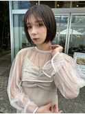 #切りっぱなしボブ #前下りボブ #顔周りレイヤー #小顔カット
