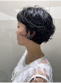 フレンチボブニュアンスパーマイメチェンパーマショートカット
