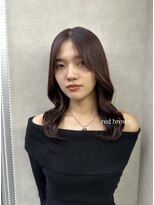 ロウ 札幌(ROW)&nbsp;チェリーレッド/レッドカラー/くびれヘア/韓国スタイル