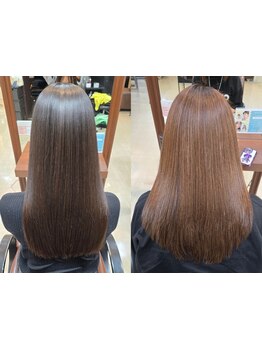 布施で叶う“自然で柔らかい美髪ストレート”。乾かすだけでまとまる理想の艶髪へ。