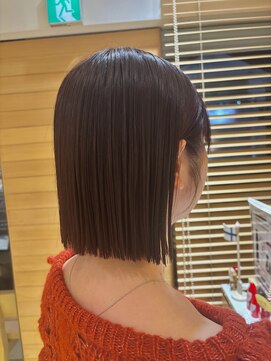オーガニックエコ 川越(organic+eco) 20代30代ワンレン切りっぱなしボブ小顔効果秋冬ヘア