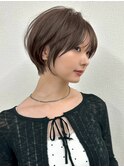 王子ボブ白髪ぼかしハイライトショートボブカット20代30代40代