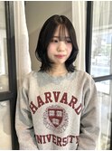 レイヤーボブ/レイヤーカット/暗髪カラー