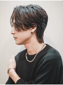 MEN’S/リバースセンターパート/ニュアンスパーマ/河原町