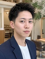 カラン エ ノエル(Calin et Noel)&nbsp;アップバングショート毛流れショート束感メンズパーマ