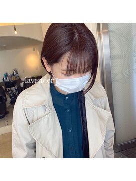 シュシュ(chouchou) ラベンダーカラー×前下がりボブショート