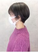グレージュショート_外ハネボブセクションカラー_ba371871