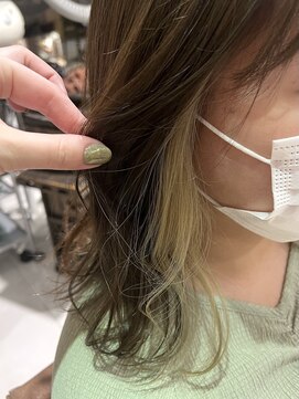 バブ バイネオリーブ(Bab by neolive) インナーカラー☆ミルクティーベージュ　デザインカラー