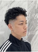 オールバックパーマ