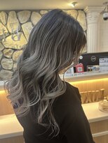 エル ヘアサロン なんば店(eL) TAKAAKI AIR touch balayage バレイヤージュ グレイベージュ