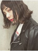 [グレーベージュ/レイヤーロング/前髪パーマ/黒髪/渋谷/渋谷駅]