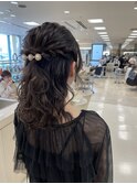 ハーフアップ/結婚式アレンジ/女子会／アレンジ