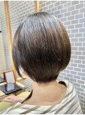 大人マッシュショート丸みショート黒髪ショートベリーショート 