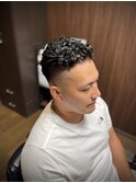 スキンフェード×パーマ
